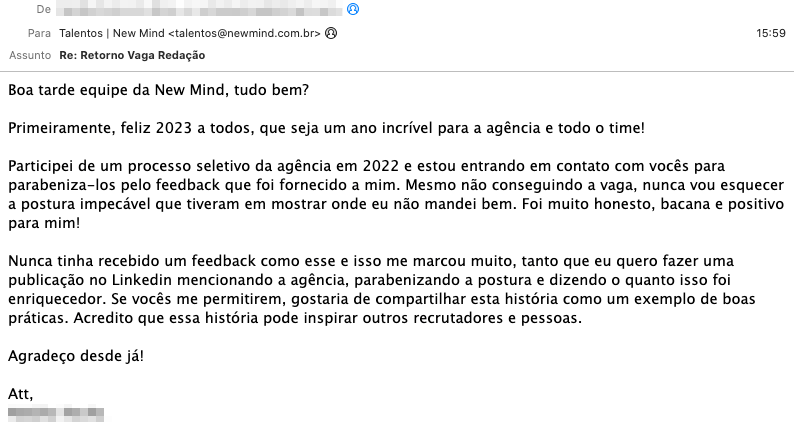 feedback positivo para a cultura da empresa