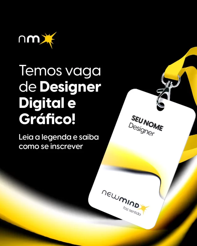 Aqui, nós acreditamos que a comunicação tem um propósito maior do que vendas e resultados. Para a gente, a comunicação deve aproximar as pessoas! Faz sentido?

Se sim, você já está a meio caminho andado para ser newminder. O próximo passo é se inscrever no nosso processo seletivo para Designer Digital e Gráfico, se você preencher os requisitos da vaga.

Procuramos alguém gente boa, que saiba mostrar em arte o que as palavras não conseguem, que transforme comunicação em um modo de aproximar empresas de clientes e, é claro, que faça isso usando com excelência o pacote Adobe.

Se identificou? Inscreva-se agora no nosso processo e venha fazer sentido com a gente. O link da vaga está na bio.

#agencia #fazsentido #planejamento #planejamentodigital #socialmedia #midiassociais #vaga #oportunidade